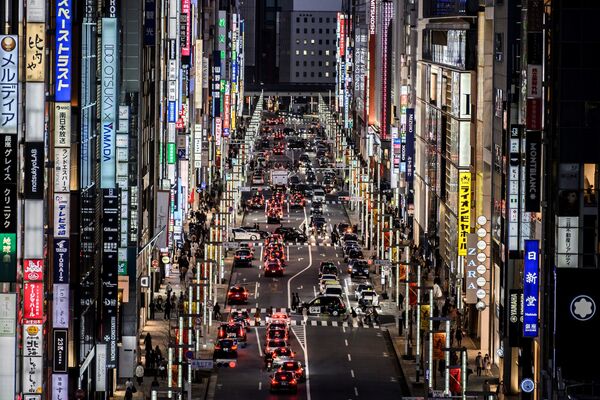 Quang cảnh khu Ginza ở Tokyo - Sputnik Việt Nam