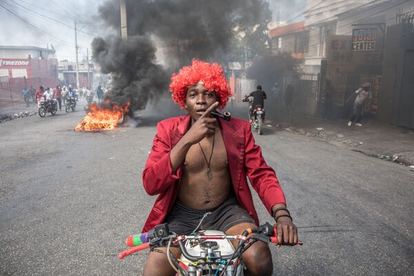 Người tham gia biểu tình chống Chính phủ ở Port-au-Prince, Haiti - Sputnik Việt Nam