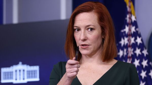 Thư ký Báo chí Nhà Trắng Jen Psaki tổ chức cuộc họp báo hàng ngày tại Nhà Trắng ở Washington, Hoa Kỳ ngày 25 tháng 2 năm 2021 - Sputnik Việt Nam