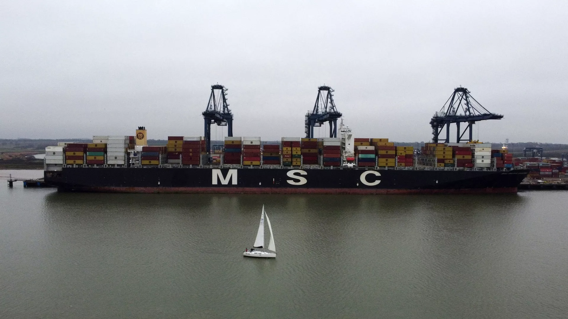 Tàu container MSC.