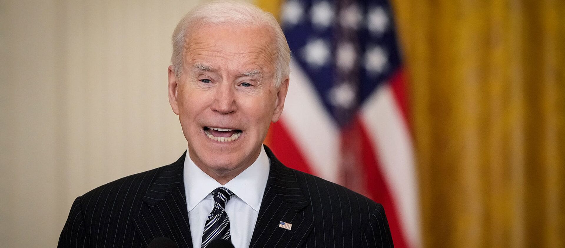 Tổng thống Mỹ Joe Biden phát biểu tại Phòng Đông của Nhà Trắng (18/3/2021). Washington - Sputnik Việt Nam, 1920, 19.03.2021