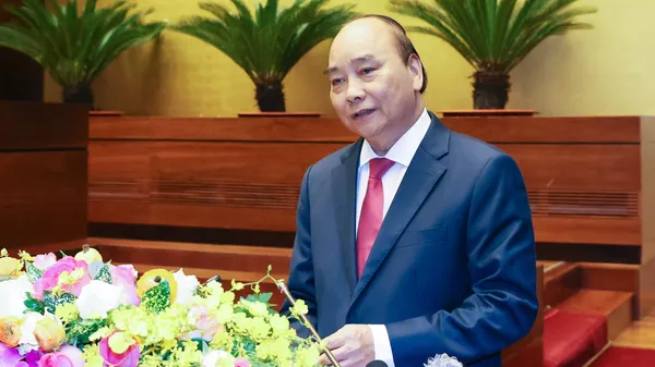 Thủ tướng Nguyễn Xuân Phúc giới thiệu, quán triệt chuyên đề: “Chiến lược phát triển kinh tế - xã hội 10 năm 2021 – 2030 và phương hướng, nhiệm vụ phát triển kinh tế - xã hội 5 năm 2021 - 2025”. - Sputnik Việt Nam