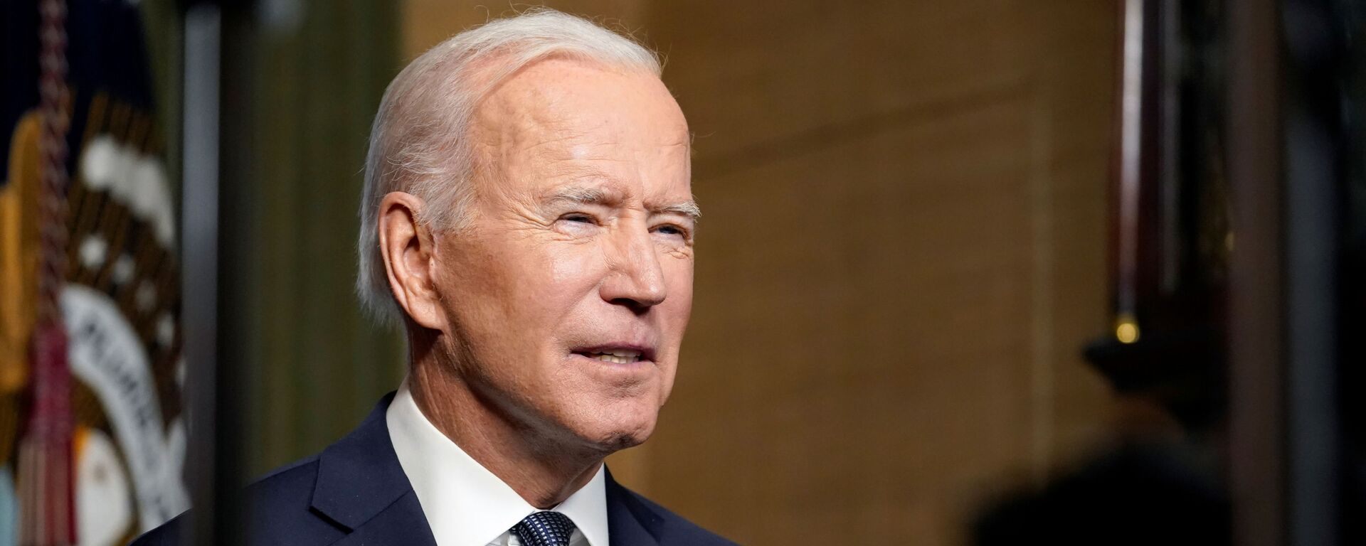 U.S. President Joe Biden leaves delivers remarks on his plan to withdraw American troops from Afghanistan, at the White House, Washington, U.S., April 14, 2021. - Sputnik Việt Nam, 1920, 18.11.2021