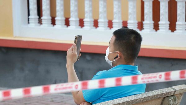 Các công dân đang được cách ly ở Trung đoàn bộ binh 126 (Bộ chỉ huy quân sự tỉnh Hưng Yên). - Sputnik Việt Nam