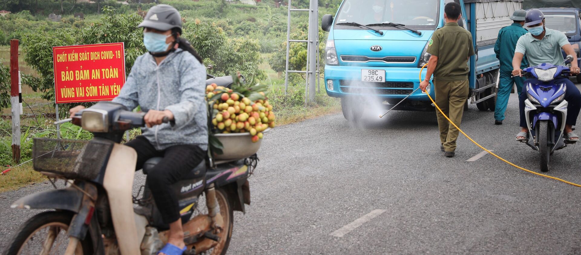 Bắc Giang lập 14 chốt kiểm soát, phun, khử khuẩn, kiểm tra y tế để bảo vệ vùng sản xuất vải - Sputnik Việt Nam, 1920, 31.05.2021