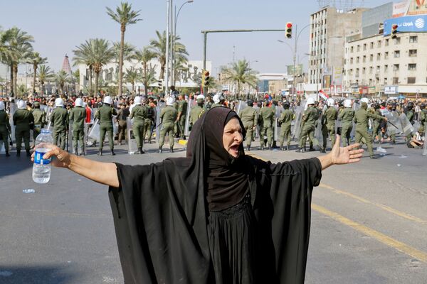 Biểu tình chống chính phủ ở Baghdad, Iraq - Sputnik Việt Nam