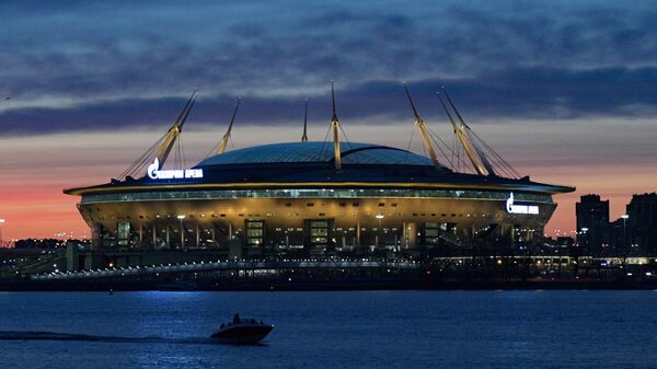 Sân vận động Gazprom-Arena ở St. Petersburg. 7 trận đấu sẽ diễn ra tại đây:  Bỉ - Nga (12/6), Ba Lan - Slovakia (14/6), Phần Lan - Nga (16/6), Thụy Điển - Slovakia (18/6), Phần Lan - Bỉ (21/6), Thụy Điển - Ba Lan (23/6), vòng 1/4 (2/7). - Sputnik Việt Nam