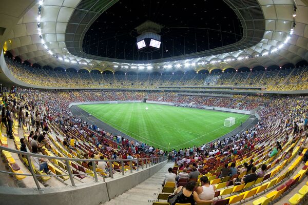 Sân vận động «Arena National» Bucharest (Romania), sẽ tổ chức 4 trận đấu: Áo - Bắc Macedonia (13/6), Ukraina - Bắc Macedonia (17/6), Ukraina - Áo (21/6), vòng 1/8 vào ngày 28/6. - Sputnik Việt Nam