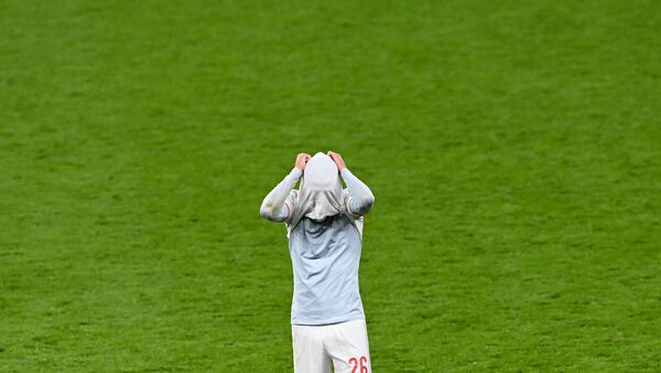 Cầu thủ Pedri trong trận Ý- Tây Ban Nha ở vòng bán kết EURO 2020 trên sân vận động Wembley, London - Sputnik Việt Nam