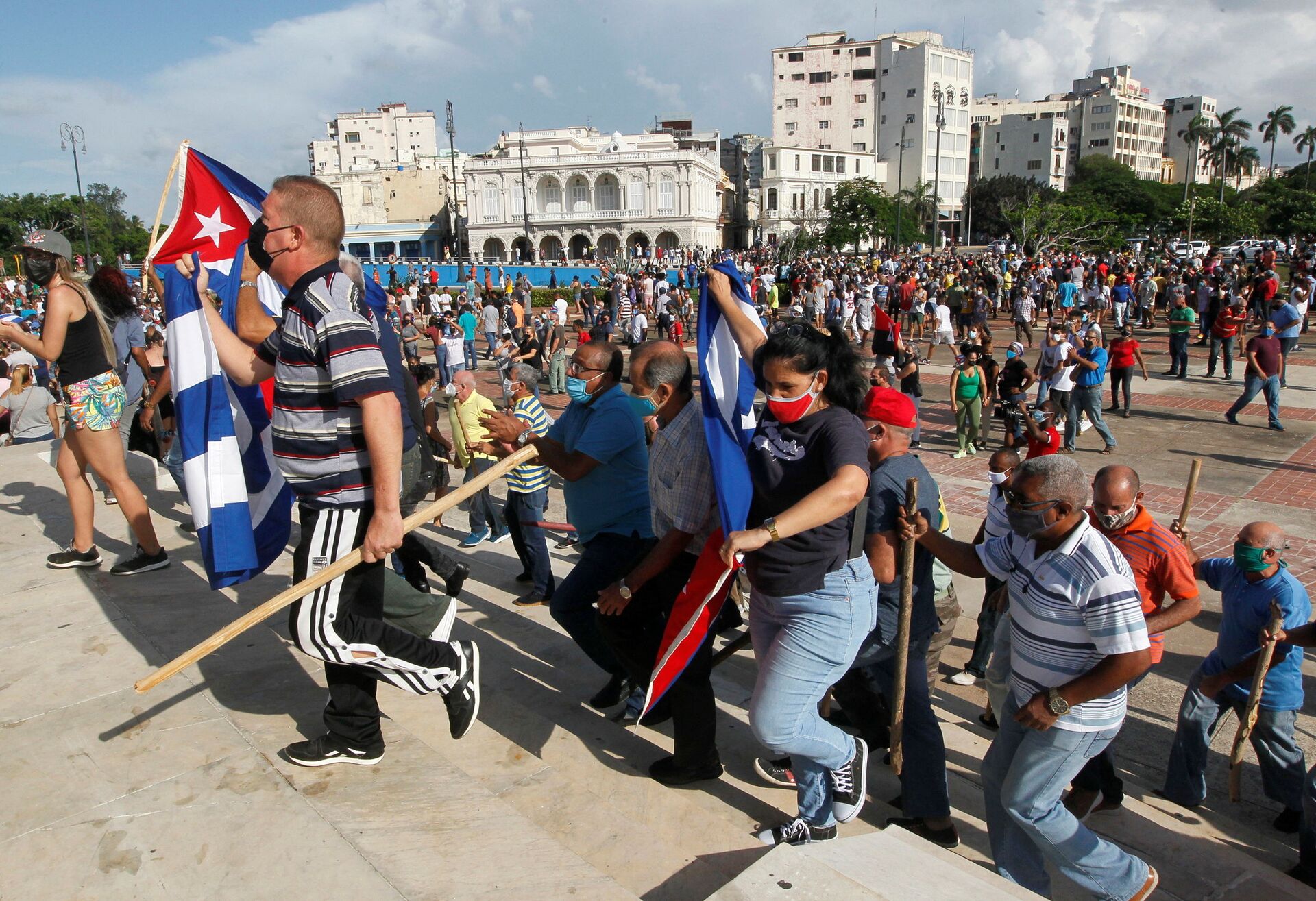 Các chuyên gia nói về những cuộc biểu tình ở Cuba: Mỹ khuấy động sự bất mãn - Sputnik Việt Nam, 1920, 13.07.2021