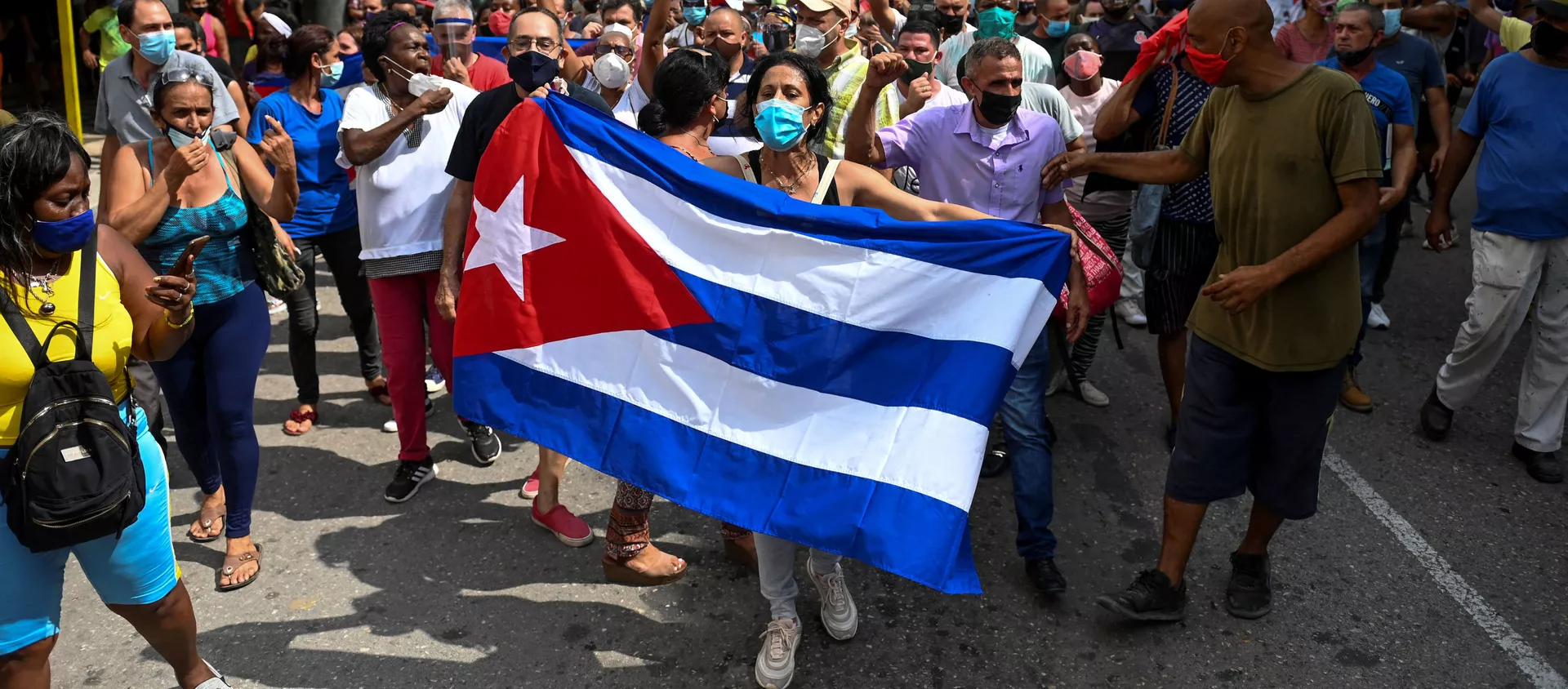 Biểu tình chống đối ở Havana - Sputnik Việt Nam, 1920, 14.07.2021