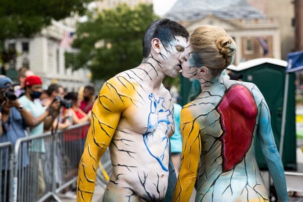 Ngày hội vẽ lên người (Bodypainting) hàng năm ở New York, Hoa Kỳ - Sputnik Việt Nam