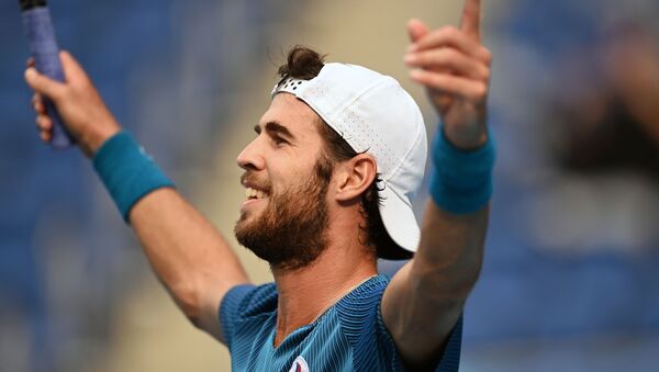 Karen Khachanov trong trận đấu quần vợt tại Thế vận hội mùa hè XXXII ở Tokyo - Sputnik Việt Nam