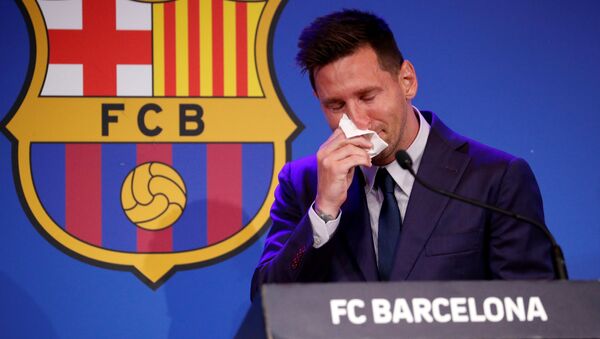 Lionel Messi trong cuộc họp báo - Sputnik Việt Nam