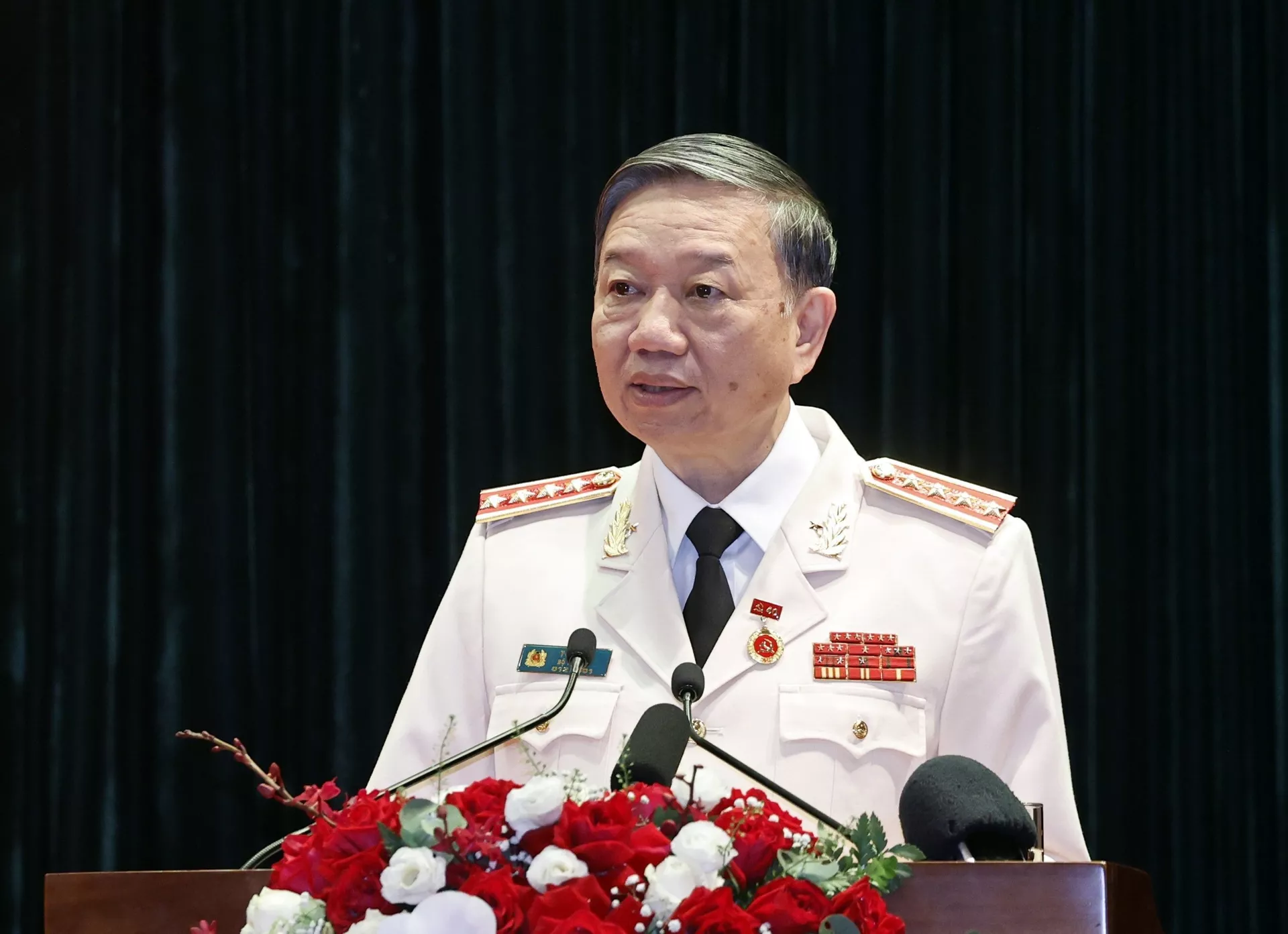 Đại tướng Tô Lâm, Uỷ viên Bộ Chính trị, Bộ trưởng Bộ Công an phát biểu. Đại tướng Tô Lâm, Uỷ viên Bộ Chính trị, Bộ trưởng Bộ Công an phát biểu. - Sputnik Việt Nam, 1920, 05.10.2021
