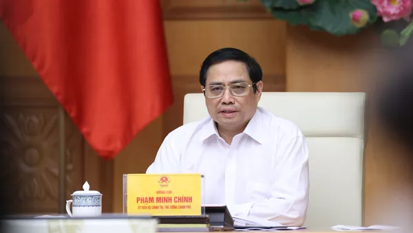 Thủ tướng Phạm Minh Chính chủ trì buổi làm việc. - Sputnik Việt Nam