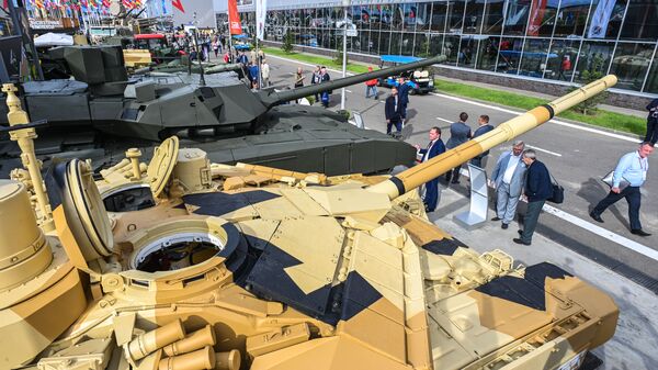 Xe tăng T-90MS và T-14 Armata tại diễn đàn Army-2021 - Sputnik Việt Nam