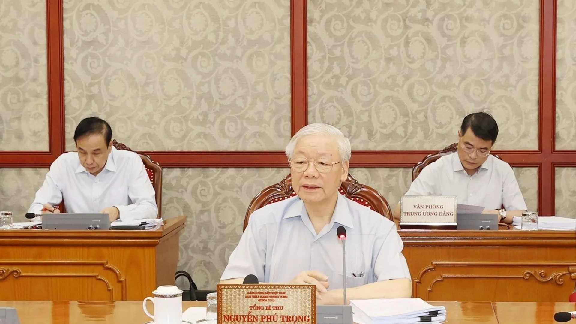 Tổng Bí thư Nguyễn Phú Trọng phát biểu kết luận cuộc họp Tổng Bí thư Nguyễn Phú Trọng phát biểu kết luận cuộc họp - Sputnik Việt Nam, 1920, 10.09.2021