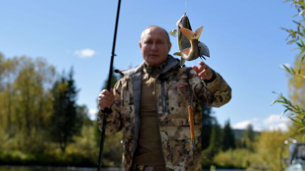 Trong thời gian kỳ nghỉ ở Siberia, Tổng thống Nga Vladimir Putin cùng với Bộ trưởng Quốc phòng Sergei Shoigu đã qua đêm giữa rừng taiga. - Sputnik Việt Nam