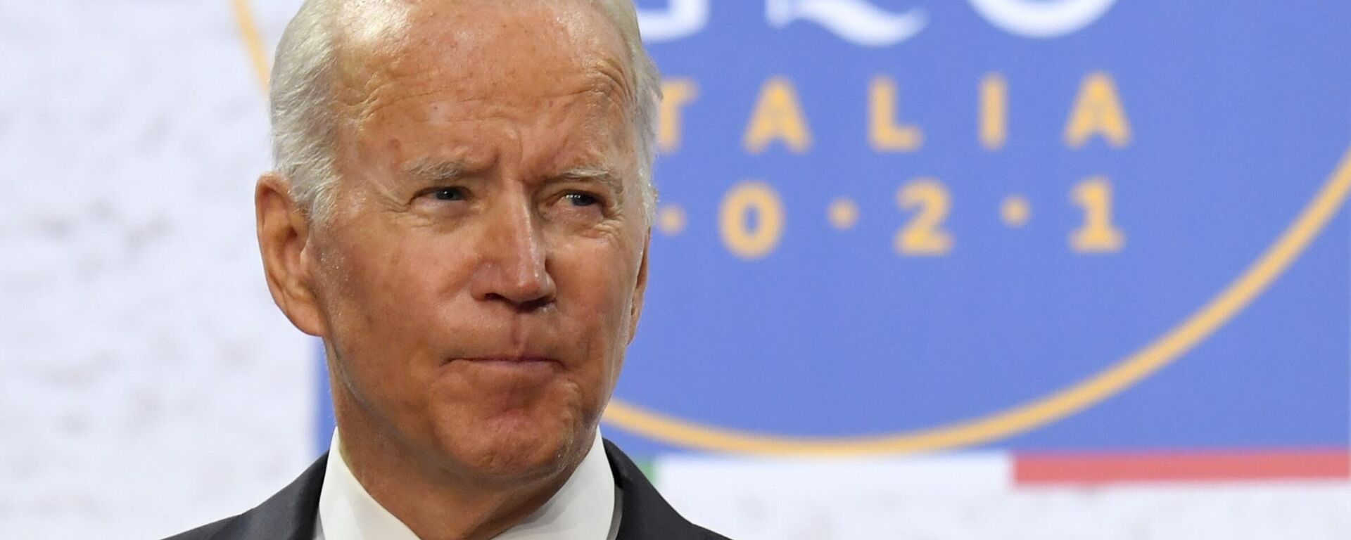 Tổng thống Hoa Kỳ Joe Biden tại cuộc họp báo về kết quả hội nghị thượng đỉnh G20 ở Rome - Sputnik Việt Nam, 1920, 01.11.2021