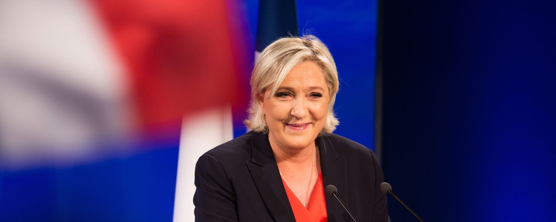 Marine Le Pen, lãnh đạo đảng chính trị Mặt trận Quốc gia Pháp, tại sự kiện sau cuộc bỏ phiếu vòng hai của cuộc bầu cử Tổng thống Pháp - Sputnik Việt Nam, 1920, 02.07.2024