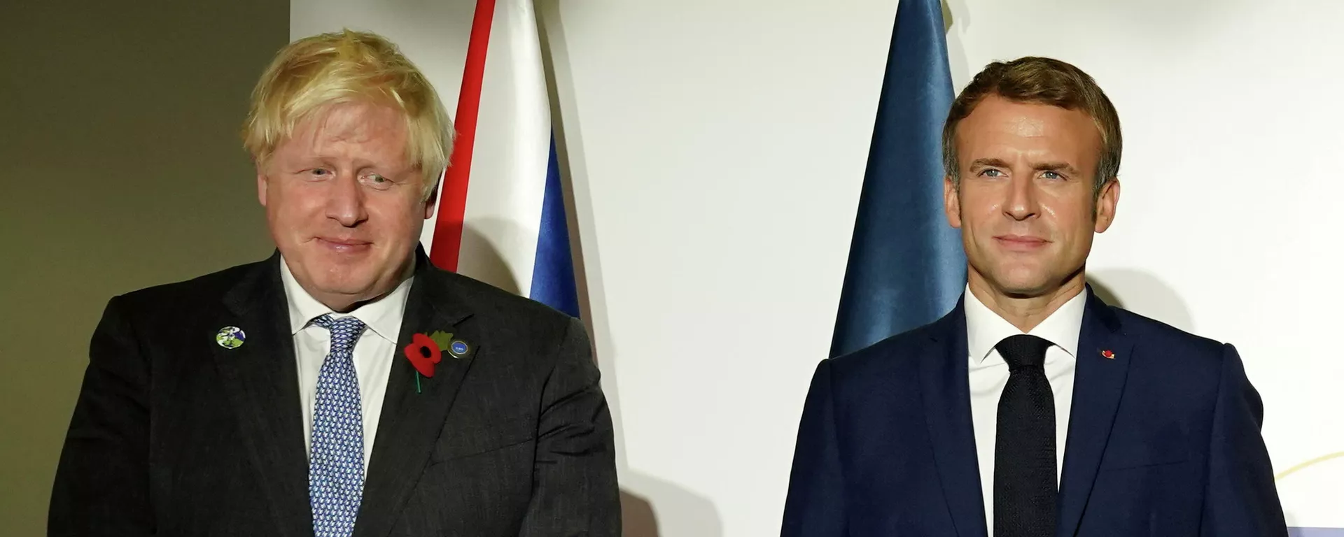 Thủ tướng Anh Boris Johnson và Tổng thống Pháp Emmanuel Macron Thủ tướng Anh Boris Johnson và Tổng thống Pháp Emmanuel Macron - Sputnik Việt Nam, 1920, 02.12.2021
