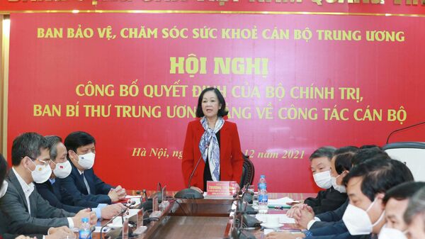 Trưởng Ban Tổ chức Trung ương Trương Thị Mai phát biểu. - Sputnik Việt Nam