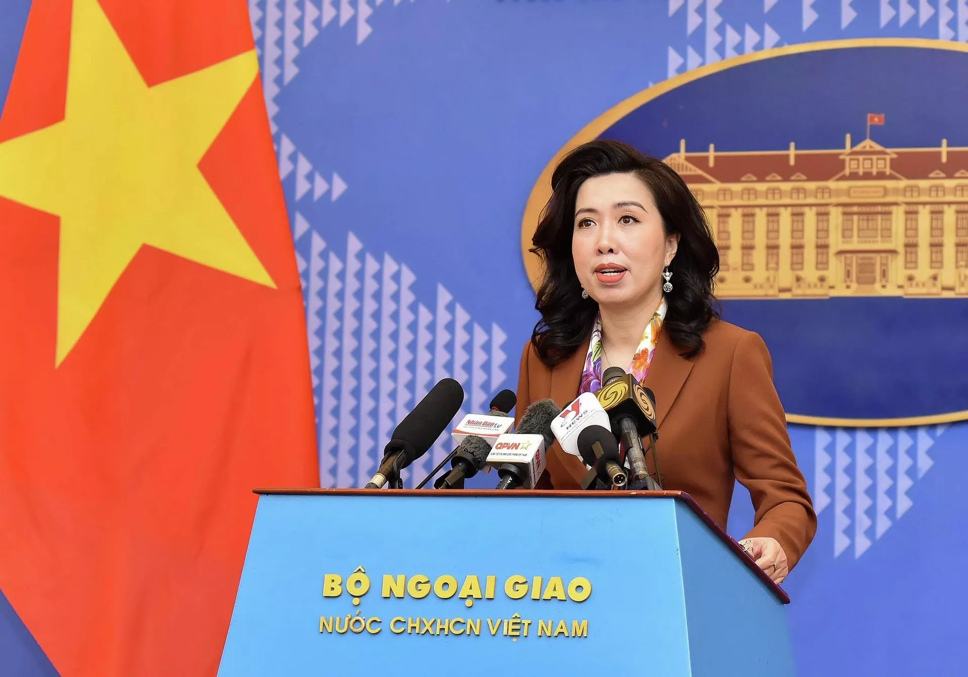 Người phát ngôn Bộ Ngoại giao Lê Thị Thu Hằng thông báo các hoạt động đối ngoại của Việt Nam Người phát ngôn Bộ Ngoại giao Lê Thị Thu Hằng thông báo các hoạt động đối ngoại của Việt Nam - Sputnik Việt Nam, 1920, 03.03.2022