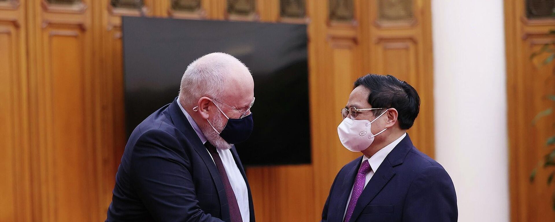 Thủ tướng Phạm Minh Chính tiếp Phó Chủ tịch điều hành Ủy ban Châu Âu Frans Timmermans - Sputnik Việt Nam, 1920, 18.02.2022