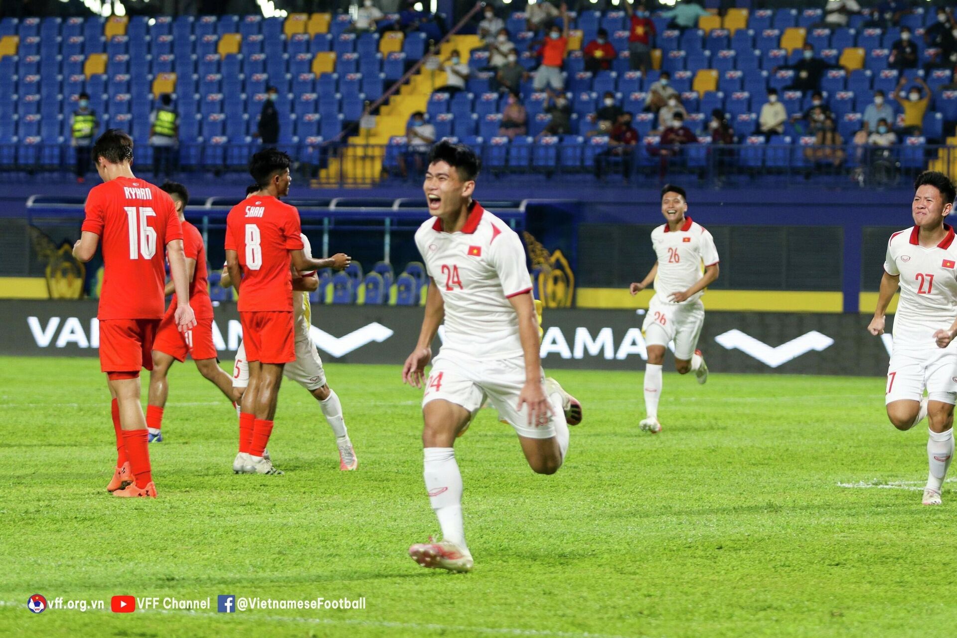 Giải U23 Đông Nam Á 2022: U23 Việt Nam thắng U23 Singapore 7-0 - Sputnik Việt Nam, 1920, 20.02.2022