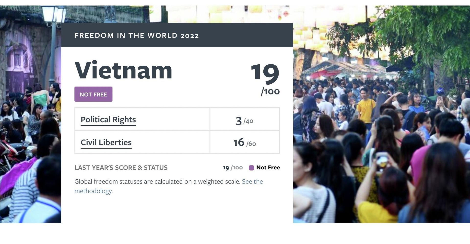 Nhiều năm nay, Freedom House luôn xếp Việt Nam vào trong nhóm các nước “không có quyền tự do”, “không có tự do internet”, “không có tự do ngôn luận, tự do báo chí” - Sputnik Việt Nam, 1920, 09.03.2022