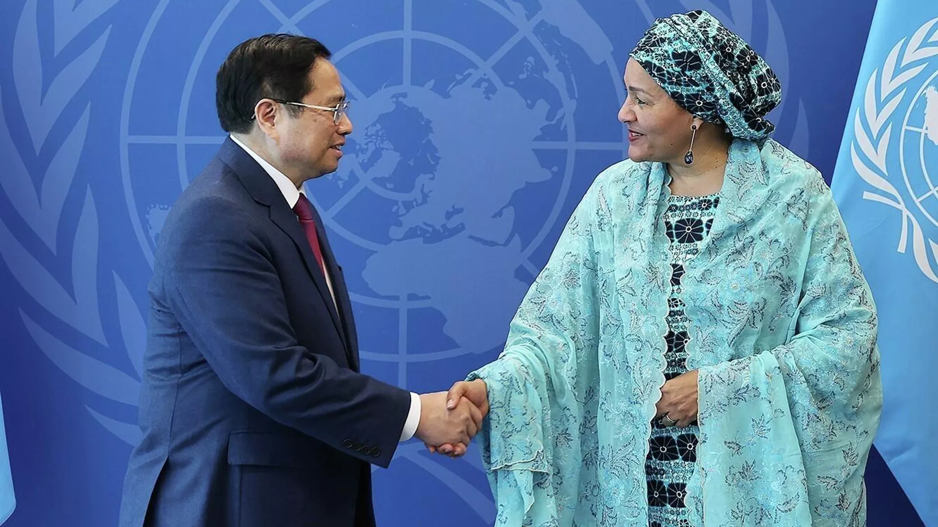 Thủ tướng Phạm Minh Chính gặp Phó Tổng Thư ký LHQ Amina J. Mohamed