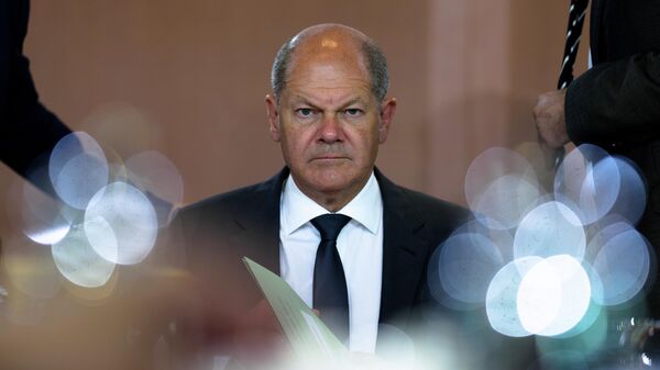 Thủ tướng Đức Olaf Scholz tại cuộc họp nội các hàng tuần ở Berlin - Sputnik Việt Nam