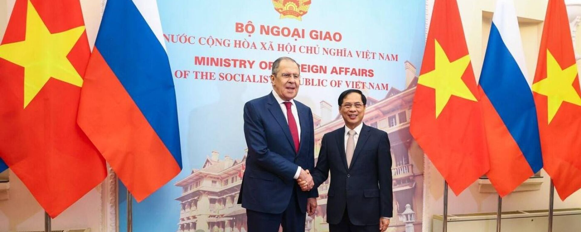 Bộ trưởng Ngoại giao Bùi Thanh Sơn hội đàm với Bộ trưởng Ngoại giao Nga Sergei Lavrov - Sputnik Việt Nam, 1920, 06.07.2022