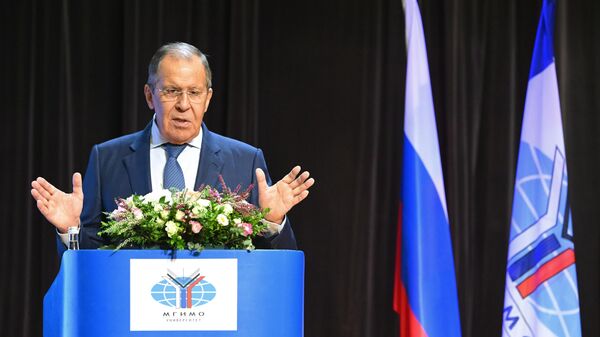 Cuộc gặp của Bộ trưởng Ngoại giao Nga Sergey Lavrov với các sinh viên và giáo viên của MGIMO - Sputnik Việt Nam