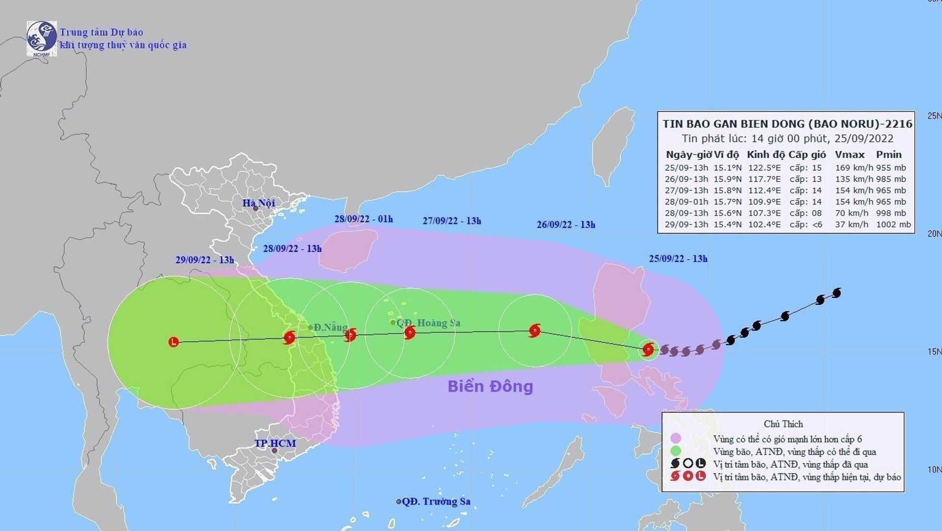 TIN BÃO GẦN BIỂN ĐÔNG: BÃO NORU (chiều 25/9) - Sputnik Việt Nam, 1920, 25.09.2022