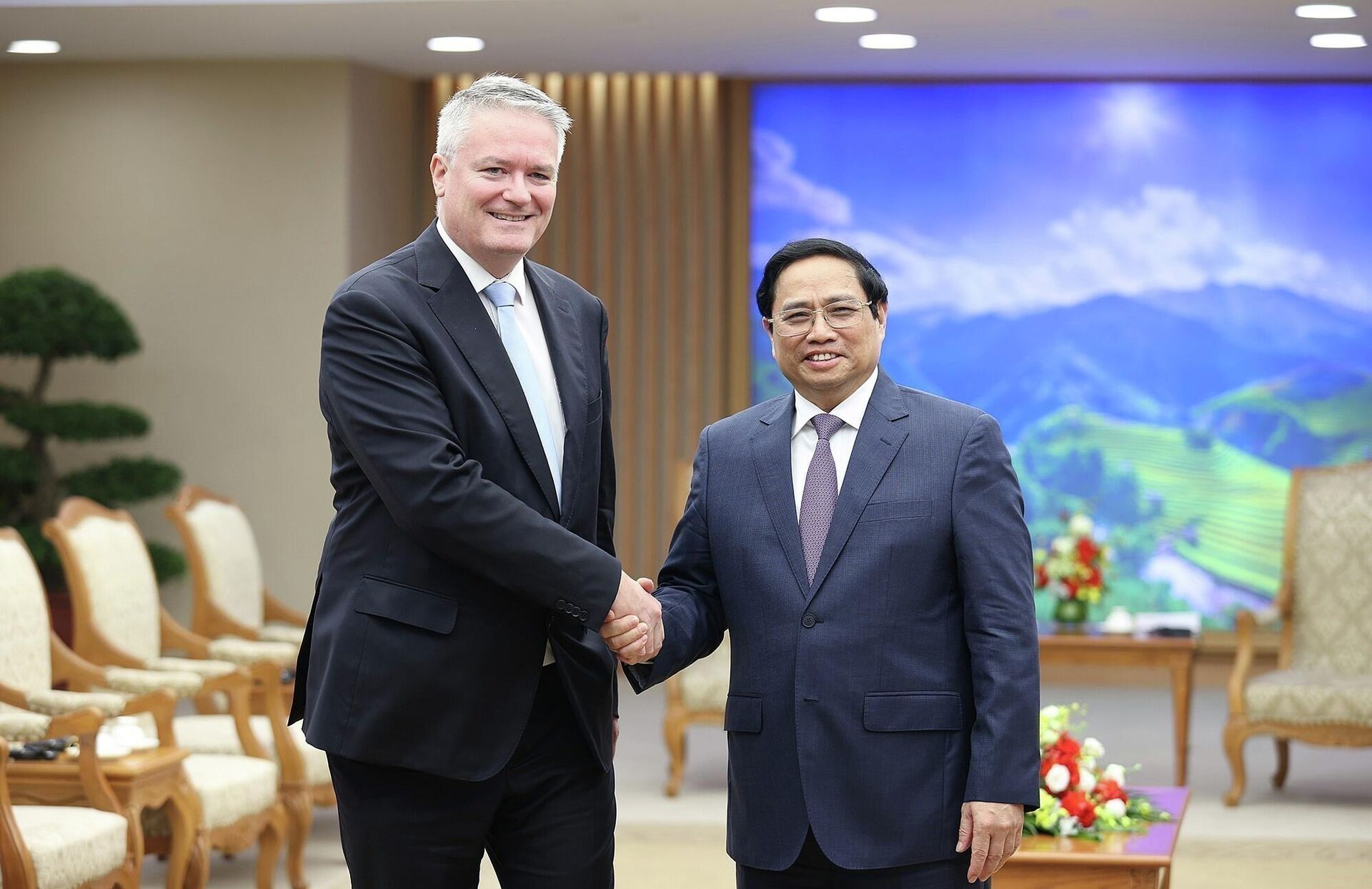 Thủ tướng Phạm Minh Chính tiếp Tổng Thư ký OECD Mathias Cormann - Sputnik Việt Nam, 1920, 18.10.2022