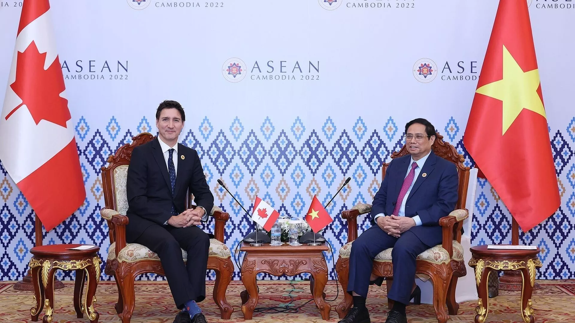 Thủ tướng Phạm Minh Chính tiếp Thủ tướng Canada Justin Trudeau bên lề Hội nghị Cấp cao ASEAN Thủ tướng Phạm Minh Chính tiếp Thủ tướng Canada Justin Trudeau bên lề Hội nghị Cấp cao ASEAN - Sputnik Việt Nam, 1920, 13.11.2022