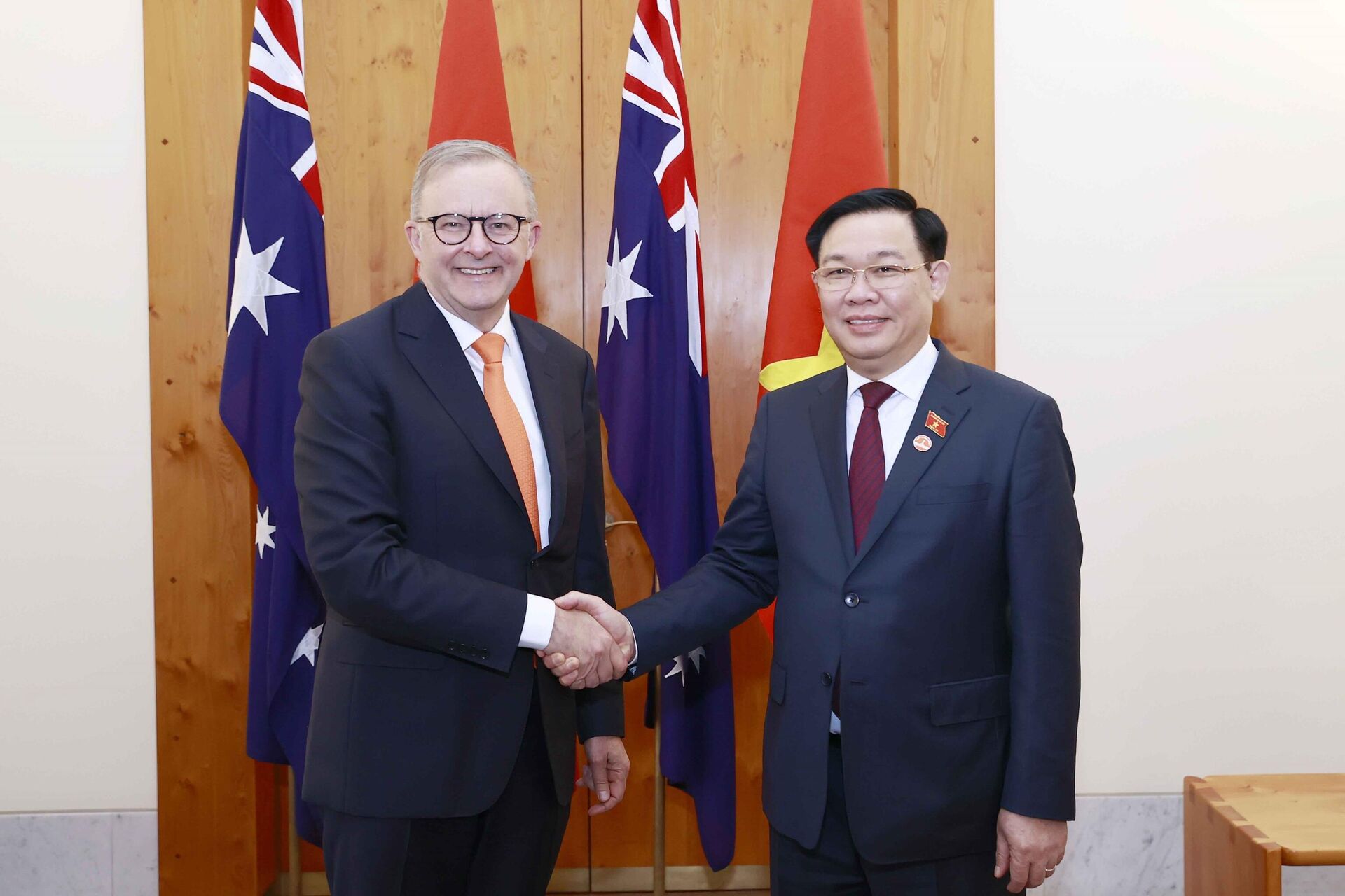 Chủ tịch Quốc hội Vương Đình Huệ hội kiến Thủ tướng Australia Anthony Albanese - Sputnik Việt Nam, 1920, 01.12.2022