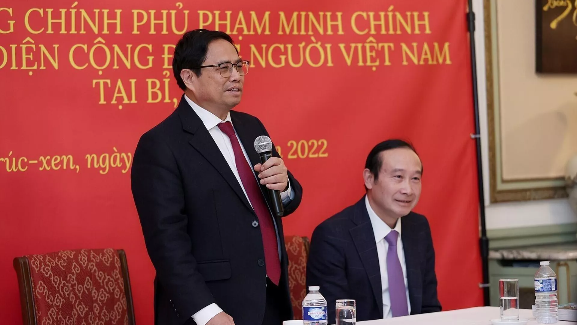 Thủ tướng Phạm Minh Chính gặp cộng đồng người Việt Nam tại Vương quốc Bỉ
