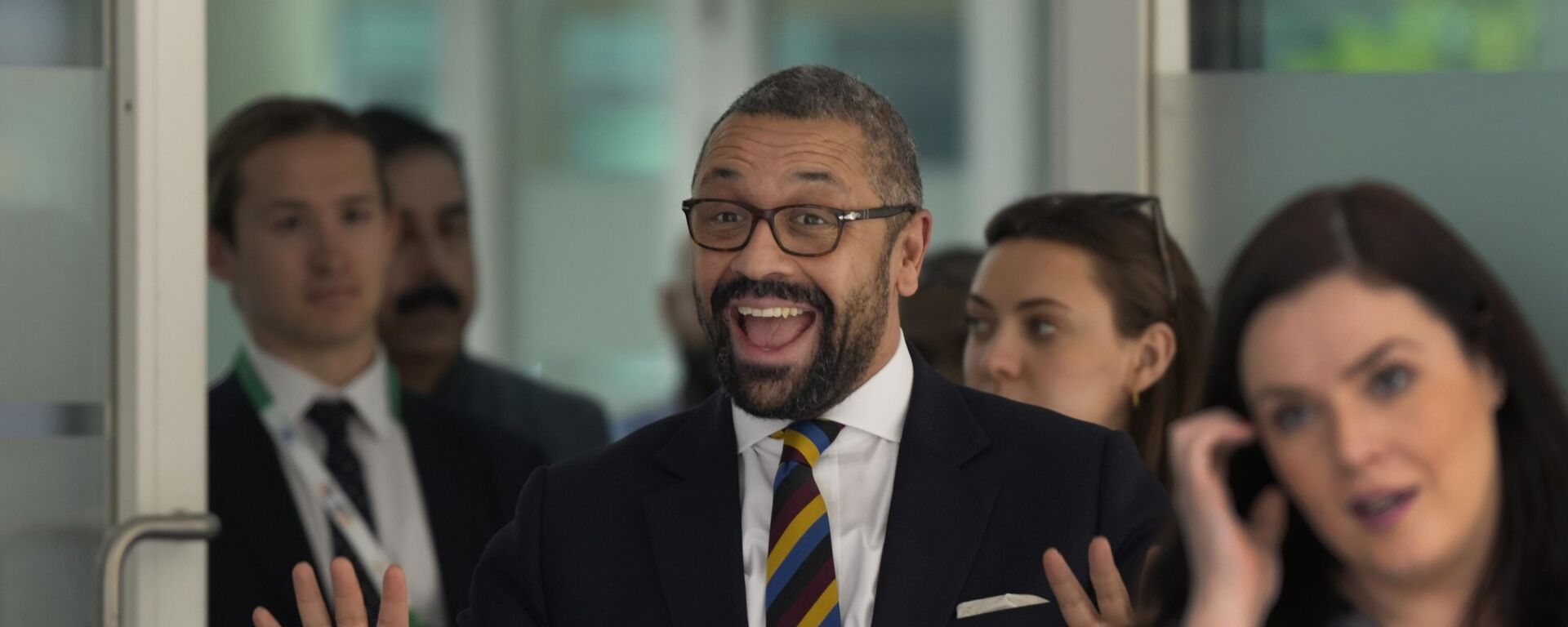 Ngoại trưởng Anh James Cleverley trong Hội nghị Bộ trưởng Ngoại giao G20 ở New Delhi, Ấn Độ. - Sputnik Việt Nam, 1920, 03.03.2023