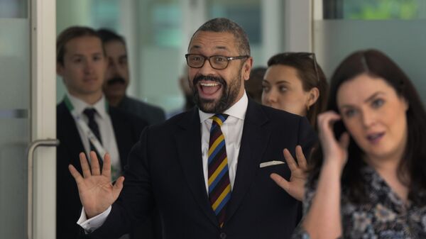 Ngoại trưởng Anh James Cleverley trong Hội nghị Bộ trưởng Ngoại giao G20 ở New Delhi, Ấn Độ. - Sputnik Việt Nam