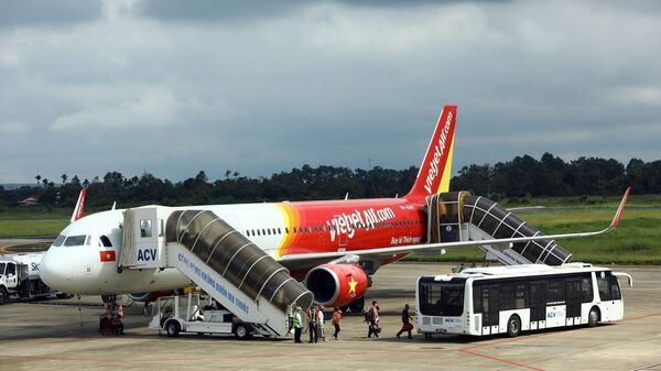 Với kỳ nghỉ lễ kéo dài tới 5 ngày sắp tới, Vietjet đã chuẩn bị tất cả các nguồn lực để phục vụ nhu cầu đi lại của người dân. - Sputnik Việt Nam