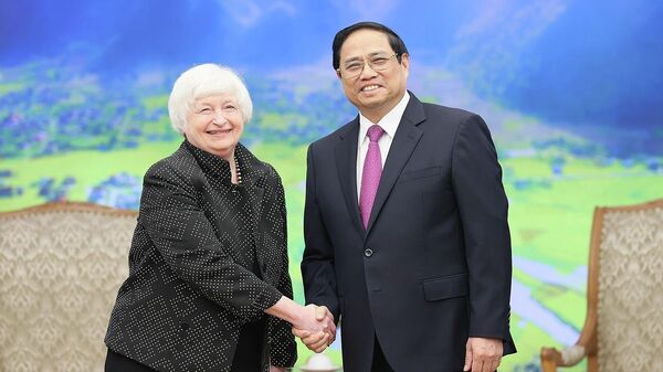 Thủ tướng Phạm Minh Chính tiếp Bộ trưởng Tài chính Hoa Kỳ Janet Yellen - Sputnik Việt Nam