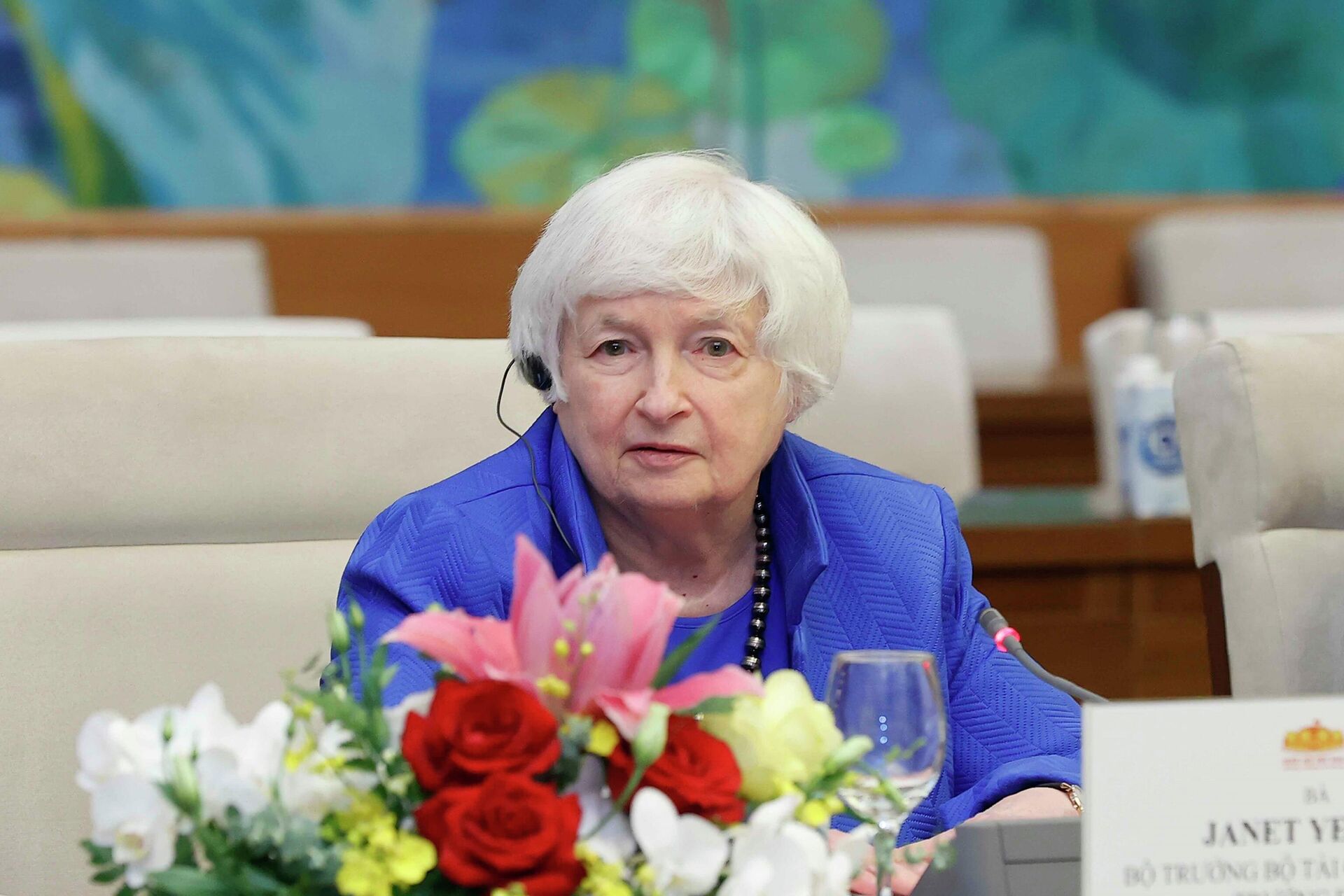 Chủ tịch Quốc hội Vương Đình Huệ tiếp Bộ trưởng Bộ Tài chính Hoa Kỳ Janet Yellen - Sputnik Việt Nam, 1920, 22.07.2023