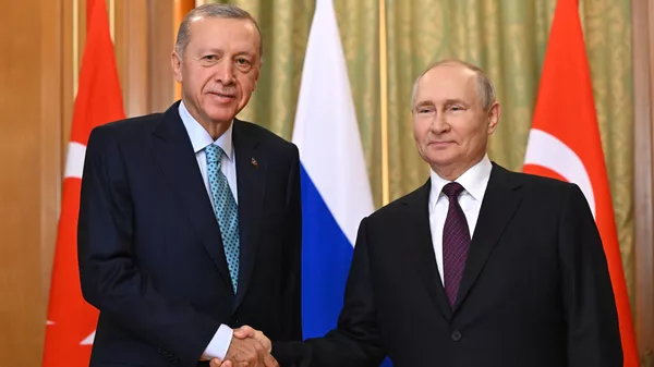 Tổng thống Nga V. Putin hội đàm với Tổng thống Thổ Nhĩ Kỳ R. T. Erdogan - Sputnik Việt Nam