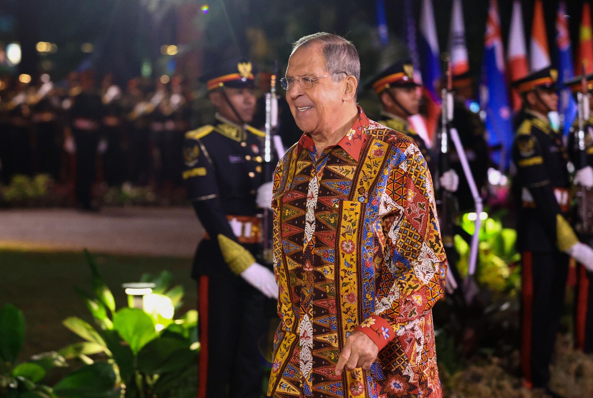 Ngoại trưởng Nga Sergei Lavrov trong buổi dạ tiệc Hội nghị thượng đỉnh ASEAN tại Jakarta - Sputnik Việt Nam, 1920, 07.09.2023