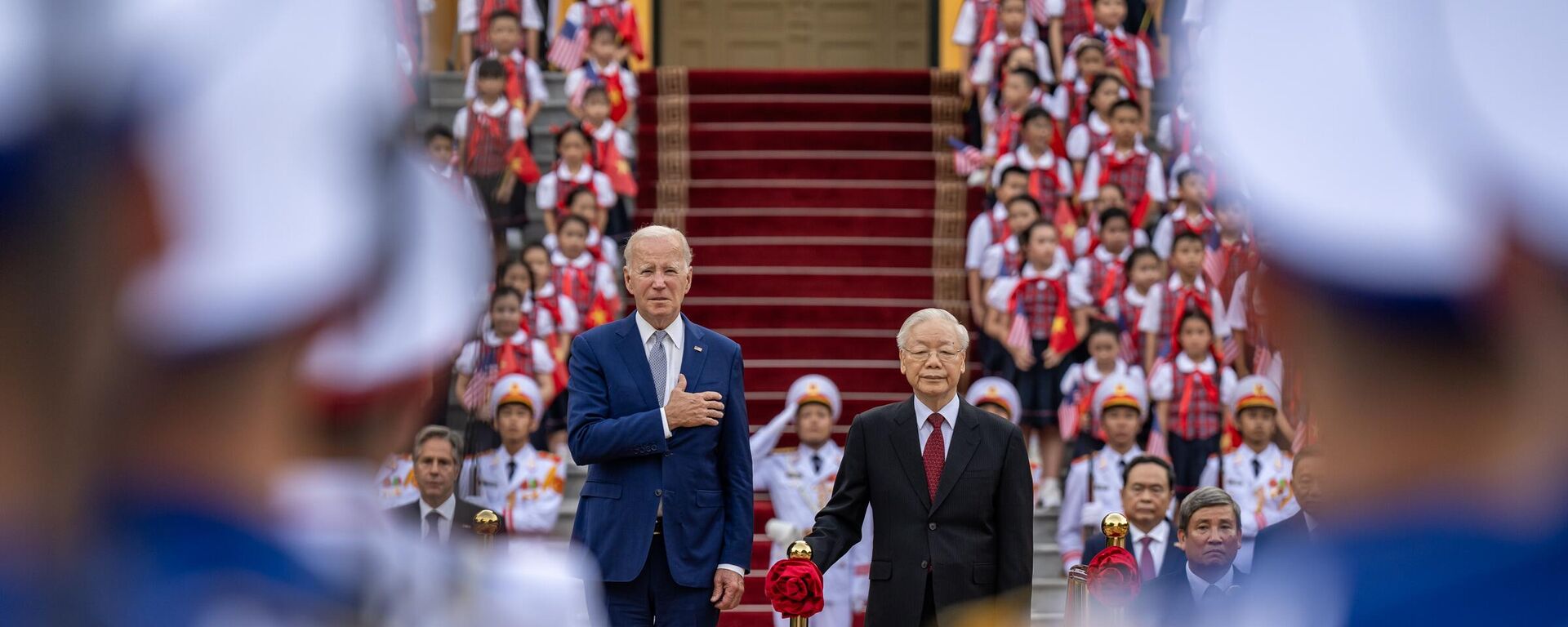 Tổng Bí thư Nguyễn Phú Trọng chủ trì Lễ đón Tổng thống Hoa Kỳ Joe Biden thăm cấp Nhà nước tới Việt Nam - Sputnik Việt Nam, 1920, 16.09.2023