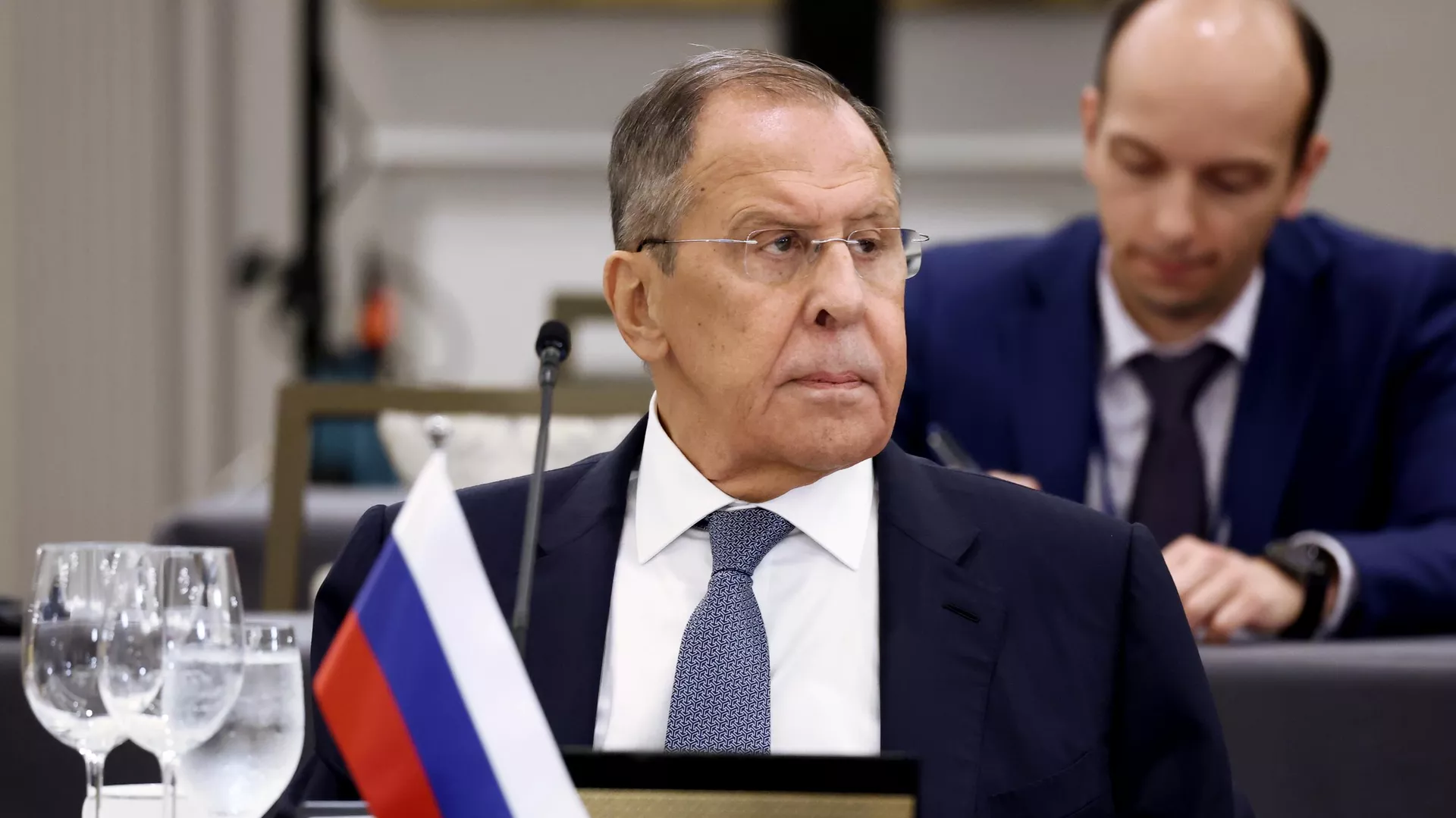Bộ trưởng Ngoại giao Nga Sergei Lavrov phát biểu tại phiên họp thứ 78 của Đại hội đồng Liên hợp quốc tại Trụ sở Liên hợp quốc ở New York