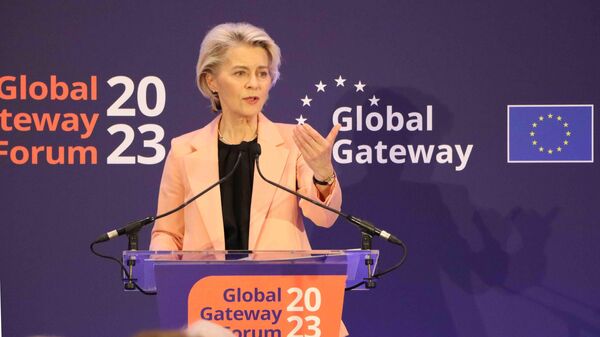 Chủ tịch EC Ursula von der Leyen phát biểu tại Diễn đàn Cửa ngõ toàn cầu - Sputnik Việt Nam